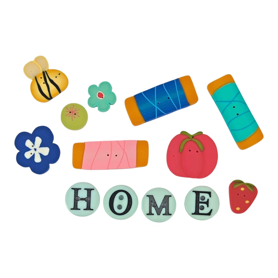 Just Another Button Company Home Grown Sewing Theme Button Lover's Club Box JABC - Image 1 of 4