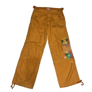 Y2K Lizzie McGuire Fashion Candies Orange Floral Embroiderd Zip Off Cargo L - Bild 1 von 15