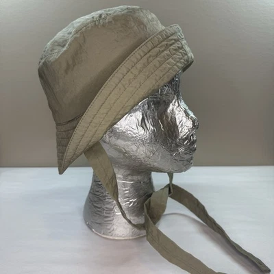 Винтажный 80-х Banana Republic 100% нейлона ведро шляпа Mill Valley Sz M средний галстук хаки - Изображение 1 из 4