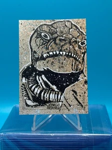 Topps Star Wars Galaxy 1/1 Sketch Card Bossk Silver Foil (B5) - Picture 1 of 2