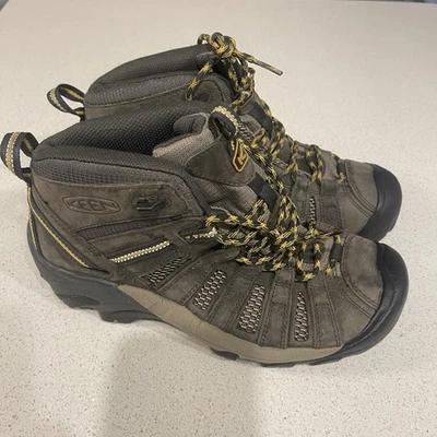 Keen Voyageur Mid Boots Mens 9 Brown Leather Outdoors Hiking - Image 1 of 4