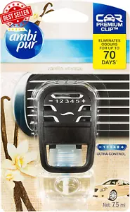 Premium Clip Car Air Freshener Vanilla Voyage 7.5Ml - Picture 1 of 12