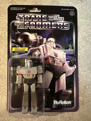 Super7 ReAction Transformers Cyberchrome Megatron 3.75" Figure Cover