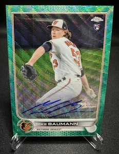 2022 Topps Chrome - Mike Baumann - Aqua Wave Rookie Autograph 037/199 - #RA-MB - Picture 1 of 4