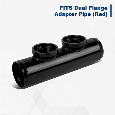 BLACK DUAL SSQV 2.5"ALUMINUM TURBO BLOW OFF VALVE FLANGE PIPE/PIPPING ADAPTOR - Image 1 of 4