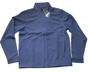 Greg Norman Golf Jacket - Mens Small - Navy Blue Full Zip Pockets Mock Neck New! - Picture 1 of 10