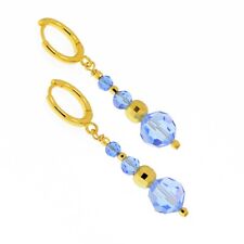 VERMEIL - 18K YELLOW GOLD OVER 925 SOLID SILVER WITH LAB SPINEL