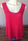Womens Saint Tropez West Coral Cable Knit Sleeveless Sweater Tank NWT XL New