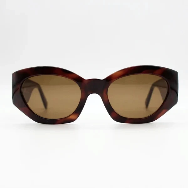 Vntg Gianni Versace 420/E Tortoiseshell Sunglasses Medusa Logo Italy - Image 1 of 4