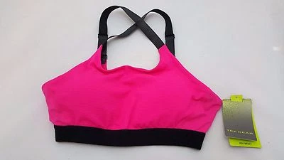 Sujetador deportivo Tek Gear pequeño para mujer inmenso rosa y negro alto impacto absorbente S nuevo con etiquetas Foto 1 de 4