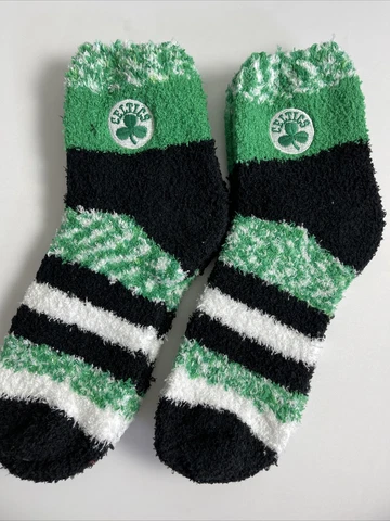 2 PAIR SET! Boston Celtics Lakers FBF Women’s Cozy Fuzzy Sleep Socks. OSFM (FZ) Cover