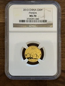 2013 MS70 China Gold Panda 1/10 oz G50Y 50 Yuan NGC Perfect Coin! - Picture 1 of 2