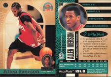 1997 Score Board Autographed #20 Allen Iverson - Near Mint or Better