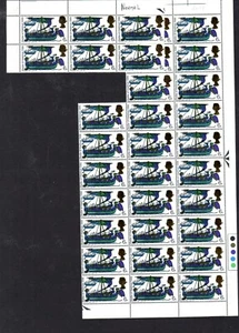 MISTAKE ERROR  DOWN SHIFT  COMPLETE DESIGN OF STAMPS  SG711  BLOCK OF 27 STAMPS  - Picture 1 of 1