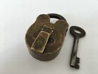 1930 Old Vintage Rare Brass Lock and Key London Style 8 Levers Collectible