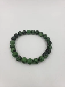Ruby Zoisite 8mm Bead Stretch Bracelet - Picture 1 of 1