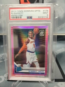 2019-20 Donruss Optic Hyper Pink Prizm RJ Barrett Rookie RC #178 PSA 9 Knicks - Foto 1 di 2