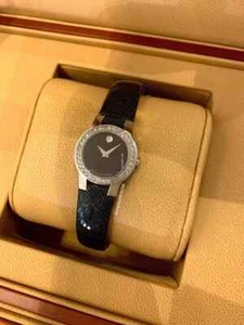 Movado Amorosa Ladies Custom Diamond Bezel - Steel - Picture 1 of 1