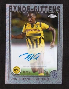 2024-25 Topps Chrome UCC Jamie Bynoe-Gittens Toppsfractor Auto 36/52 - Picture 1 of 2