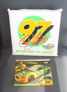 NASCAR John Deere #97 Cushion & Hand Signed Chad Little Driver Stats Detail 8X10 - Picture 1 of 5