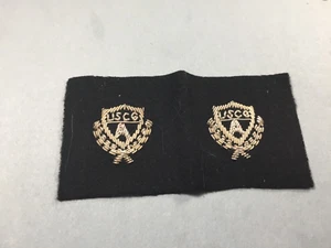 vintage U.S. Coast Guard Auxiliary emblem bullion on felt - Picture 1 of 6