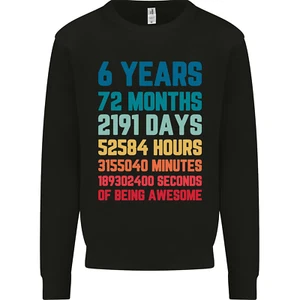 6th Birthday 6 Year Old Kids Sweatshirt Jumper - Picture 1 of 87