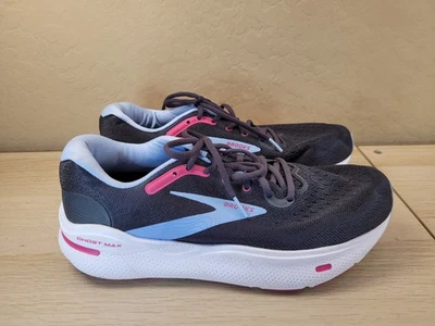 Brooks Ghost Max Women's 11 Wide D Ebony Lilac Rose Running Trainer Shoes - Image 1 of 4