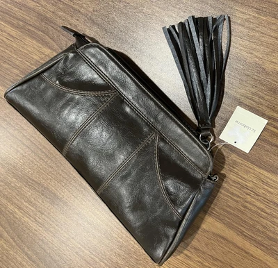 Bolso Bandolera Liz Claiborne Clutch Mujer Marrón Imitación Cuero Borla Cadena Correa Foto 1 de 4