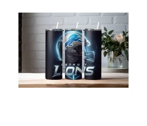 Vaso de fútbol americano Skinny Sublimation Detroit Lions de 20 OZ - Imagen 1 de 7