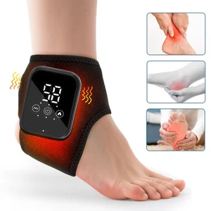 Masajeador eléctrico de pies tobillo aparato ortopédico alivio del dolor vibración terapia de compresión caliente - Imagen 1 de 22