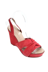 Sandali donna Diane Von Furstenberg con zeppa e slingback rossi taglia 6,5 medi - Foto 1 di 5