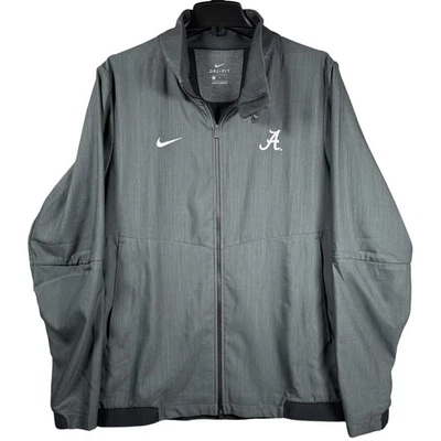 Jaqueta de viagem Nike masculina Dri-Fit leve grande cinza universidade Alabama NCAA - Imagem 1 de 4