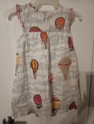 Niñas 6Y Rosa Pollo Aire Caliente Globo Manga Flutter Vestido Escuela Iglesia  Foto 1 de 4