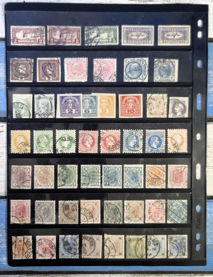 Estampillas de AUSTRIA Austria años 1870 plus - Imperio austríaco como nuevas/usadas UH/VF Foto 1 de 1