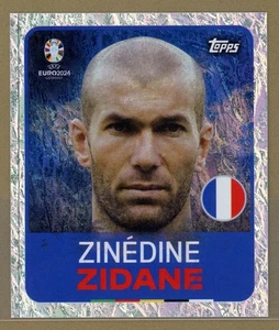 2024 Euro Championship Sticker Silver Foil Zidane LEG 8 - Picture 1 of 2