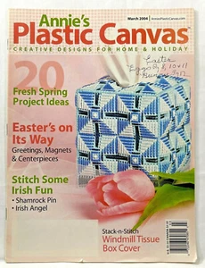 Mar 2004 Annies Plastic Canvas Magazine 20 Spring Designs Easter Shamrock 9753 - Picture 1 of 3