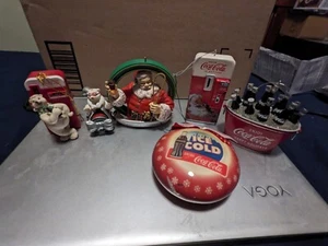 Lot of 6 vintage Coca Cola Christmas ornaments - Picture 1 of 21