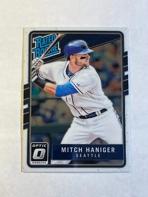 Mitch Haniger 2017 Panini Donruss Optic Rated Rookie Card RC #64 Mariners - Image 1 of 2