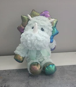 Kelly Baby Dinosaur Soft Plush 12”Green Triceratops Cuddle Toy, Glitter feet - Picture 1 of 6