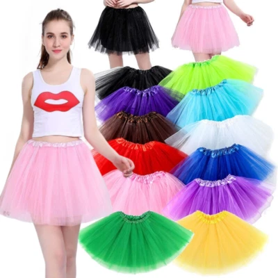 5 Lagen Tüllrock Tütü Rock Tutu Röcke Schick Kleid Ballett Kostüme Party Damen