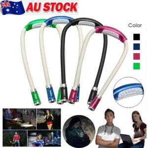 Knitting Crocheting Hands-free LED Flexible Light Over Neck Book Reading Lamp AU - Picture 1 of 16