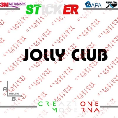 ADESIVO STICKER JOLLY CLUB MISURE PERSONALIZZATE - Immagine 1 di 2