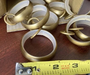 Keramikscheune leise gleitender Vorhang runde Ringe groß 1,25 Zoll 10er Set - Messing - Bild 1 von 1