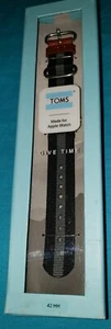 Banda de reloj TOMS para Apple Watch 42 mm nailon negro gris puntiagudo NUEVO *ENVÍO GRATUITO* - Imagen 1 de 7