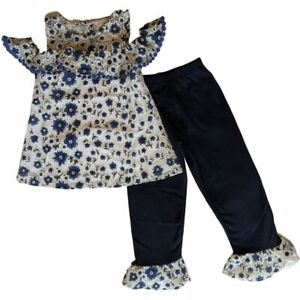 NWT Rare Editions Toddler Girls Cold Shoulder Floral Eyelet 2-Piece Set, Size 2T