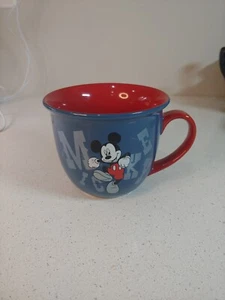 Disney Store Mickey Mouse Dancing Coffee Mug Red Blue Silver EUC - Picture 1 of 8
