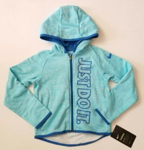NWT Nike Therma Girl's Dri-Fit Zip Up Hooded Jacket Sweatshirt Size 5 - Picture 1 of 2