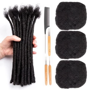 DAIXI 6 Inch 150G Afro Bulk Human Hair for Dreadlocks Permanent - Picture 1 of 6