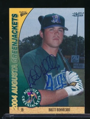 2004 Multi-Ad Sports Augusta GreenJackets Brett Bonvechio signed auto autograph - Image 1 of 2