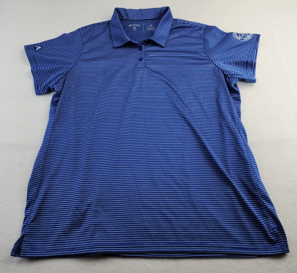 Polo Star Companies Golf Invitational Logo Mujer XL Azul Rayas Poliéster Foto 1 de 4